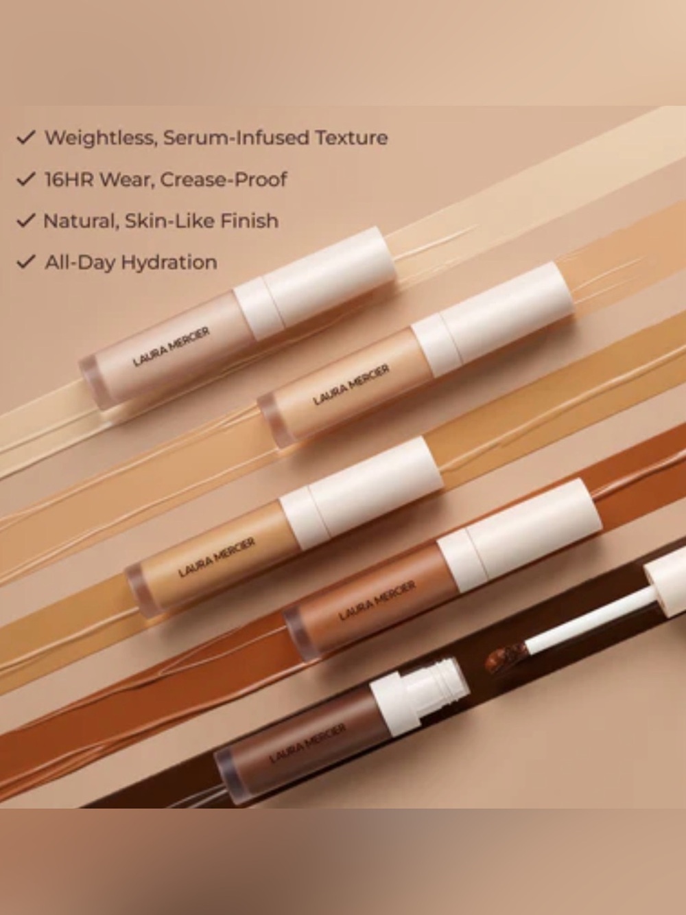 NEW-Laura Mercier - Real Flawless Weightless Perfecting Serum Concealer - 2C1 - Picture 4 of 6